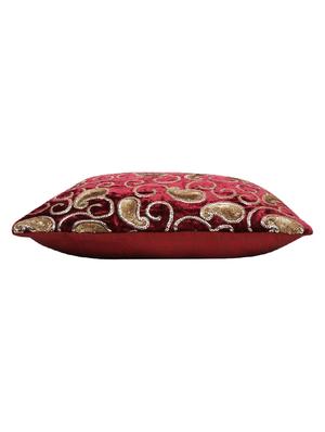 dekor world pejali squence maroon cushion cover (pack of 2) - 12798551 - Standard Image - 3