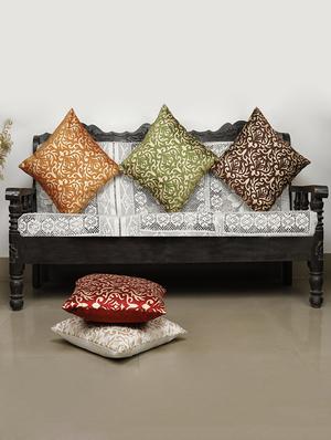 dekor world multi golden printed combo. cushion cover (pack of 10) - 12798920 - Standard Image - 3