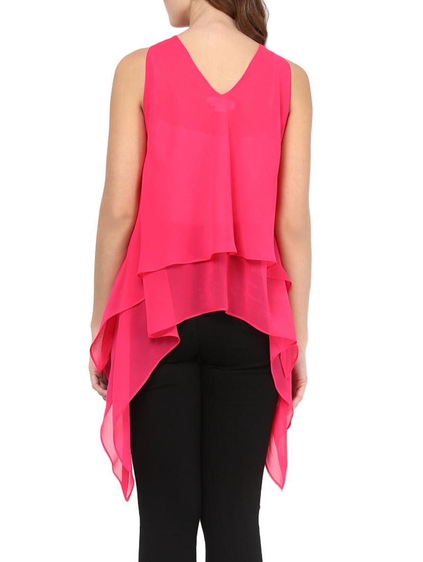 pink georgette tunic - 12799037 - Zoom Image - 3
