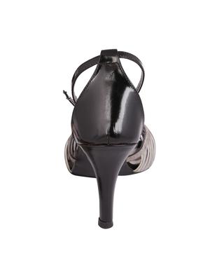 silver leatherette back strap sandals - 12800704 - Standard Image - 3