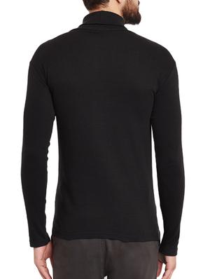 black cotton blend striped t-shirt - 12801097 - Standard Image - 3