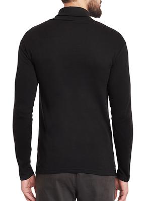 black cotton colour block t-shirt - 12801102 - Standard Image - 3