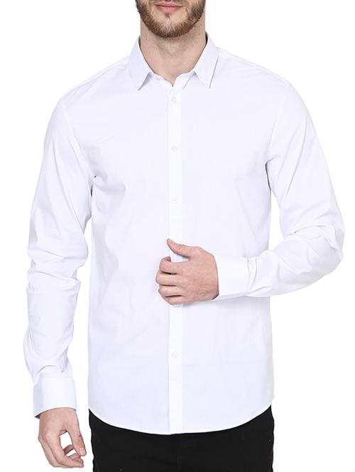 white cotton casual shirt - 12802016 - Standard Image - 1