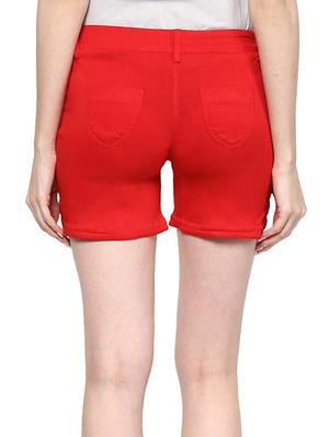red cotton shorts - 12802494 - Standard Image - 3