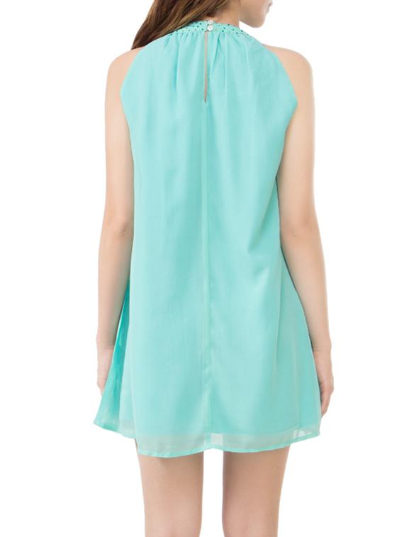 key-hole embellished a-line dress - 12805606 - Zoom Image - 3