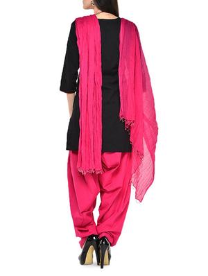 pink cotton patiyala salwars - 12808800 - Standard Image - 3