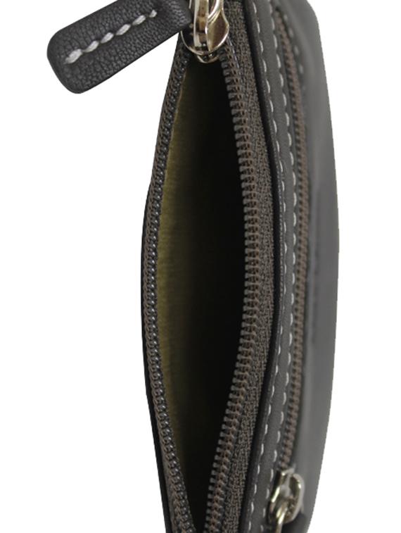 grey leather pouch - 12814526 - Zoom Image - 3
