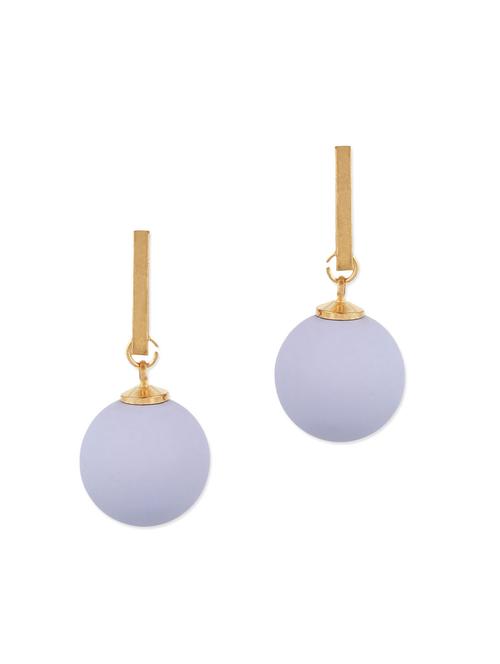 purple metal drop earrings - 12816191 - Standard Image - 1