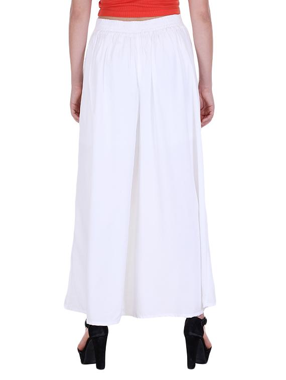 white crepe palazzos - 12816348 - Zoom Image - 3