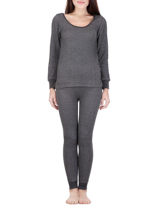 grey cotton thermal wear set - 12817506 - Very Small Image - 1