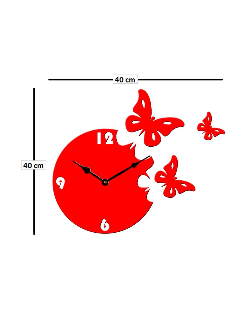 Sehaz Artworks Moon Butterfly Red_Black Wall Clocks - 12820798 - Zoom Image - 3