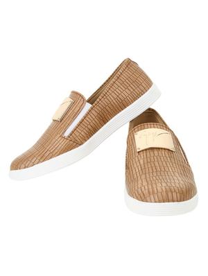 brown slip on casual shoe - 12821551 - Standard Image - 3