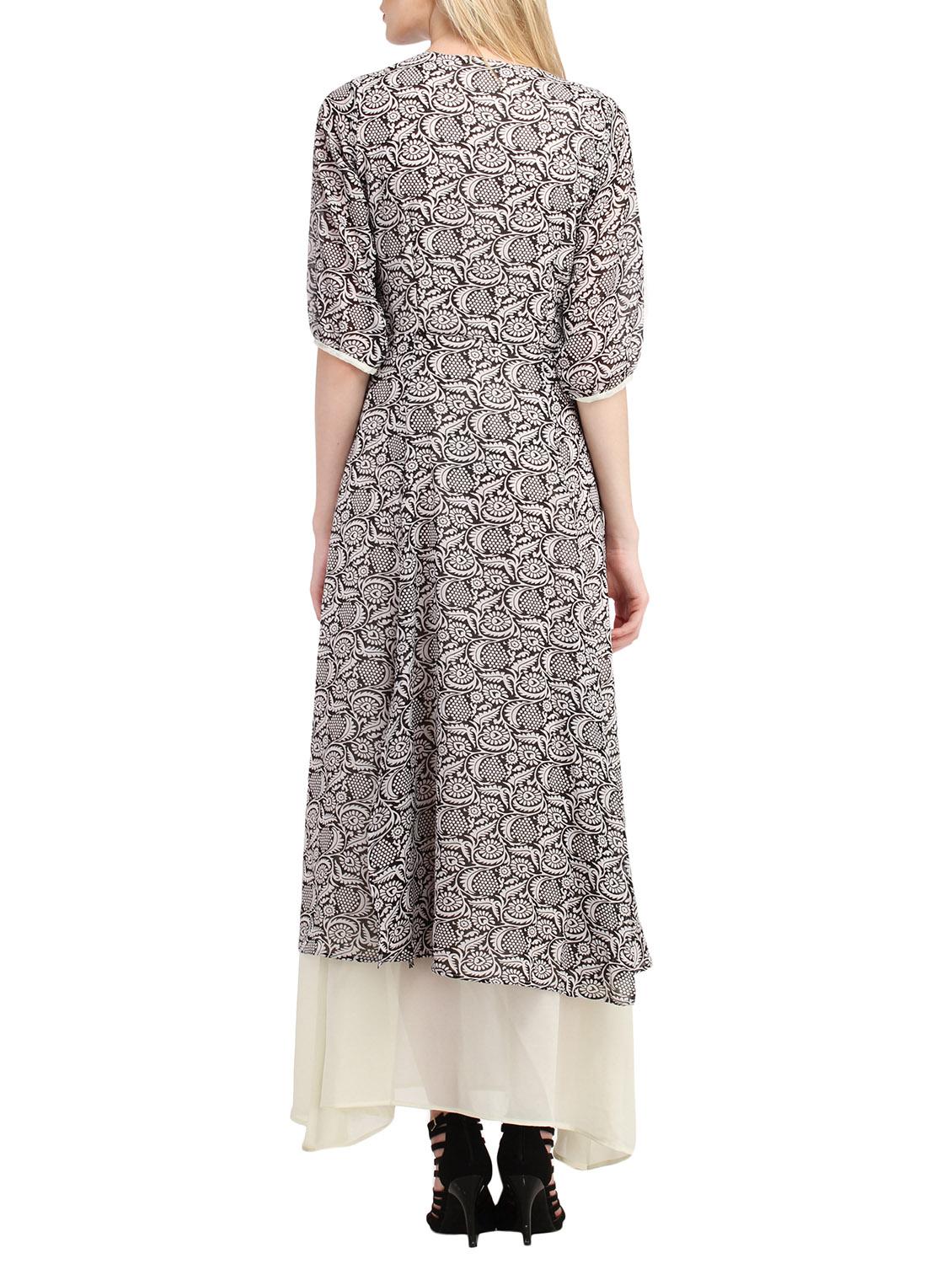 layered printed maxi dress - 12821685 - Zoom Image - 3