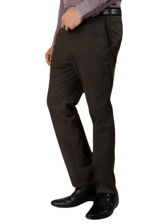 black set of 2 polyester flat front trousers formal trouser - 12823770 - Zoom Image - 6