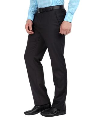 black set of 2 polyester flat front trousers formal trouser - 12823771 - Standard Image - 6