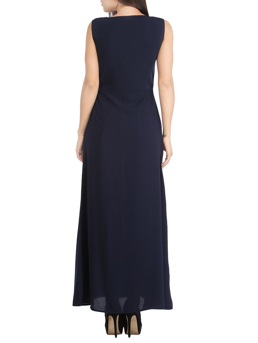 navy blue sequined rayon dress - 12827148 - Zoom Image - 3