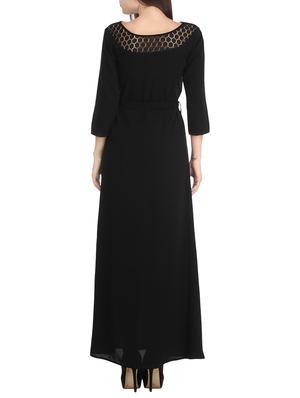 tie knot front laced panel maxi dress - 12827160 - Standard Image - 3