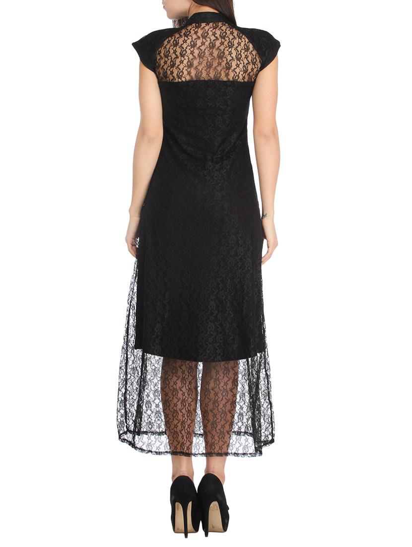 keyhole neck laced a-line dress - 12827161 - Zoom Image - 3