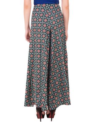 multicolored printed crepe palazzo - 12838465 - Standard Image - 3