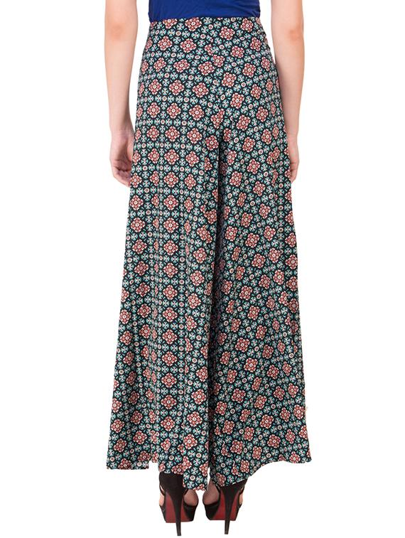 multicolored printed crepe palazzo - 12838465 - Zoom Image - 3