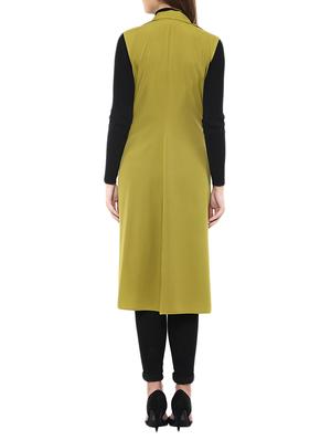 green crepe long shrug - 12840193 - Standard Image - 3
