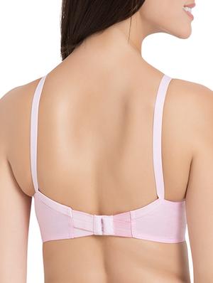 pink cotton regular bra - 12843503 - Standard Image - 3