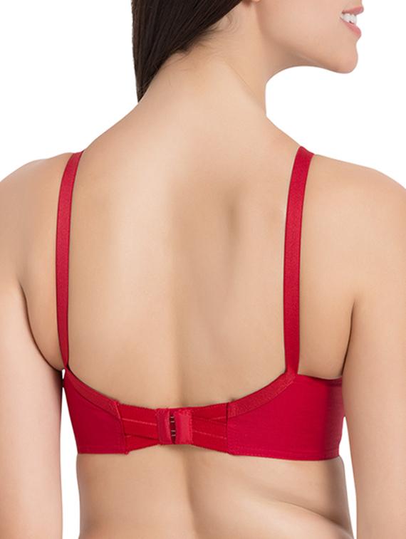 red cotton regular bra - 12843504 - Zoom Image - 3