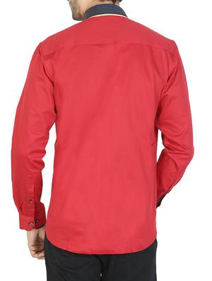 red cotton casual shirt - 12844154 - Standard Image - 3