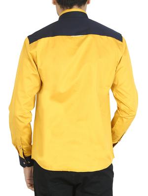 yellow cotton casual shirt - 12844164 - Standard Image - 3