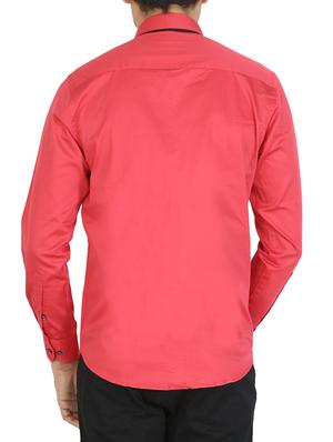 red cotton casual shirt - 12844167 - Standard Image - 3