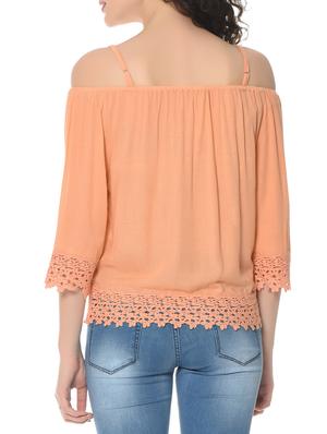 peach rayon top - 12846343 - Standard Image - 3