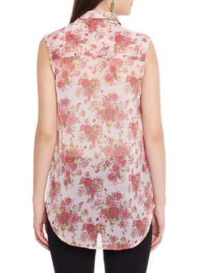 floral high-low shirt - 12846352 - Standard Image - 3