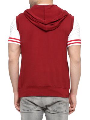 maroon cotton casual jacket - 12850211 - Standard Image - 3
