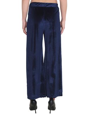navy blue velvet palazzos - 12854152 - Standard Image - 3