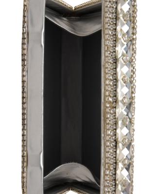 silver embellished box clutch - 1286763 - Standard Image - 3