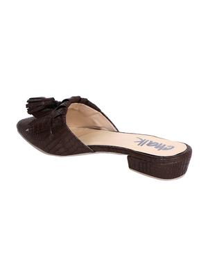 brown slip on mule sandal - 12868587 - Standard Image - 3