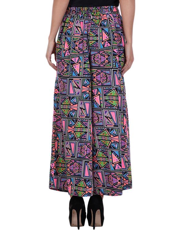 multicolored printed crepe palazzo - 12880200 - Zoom Image - 3