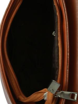 brown leatherette sling bag - 12883069 - Standard Image - 3
