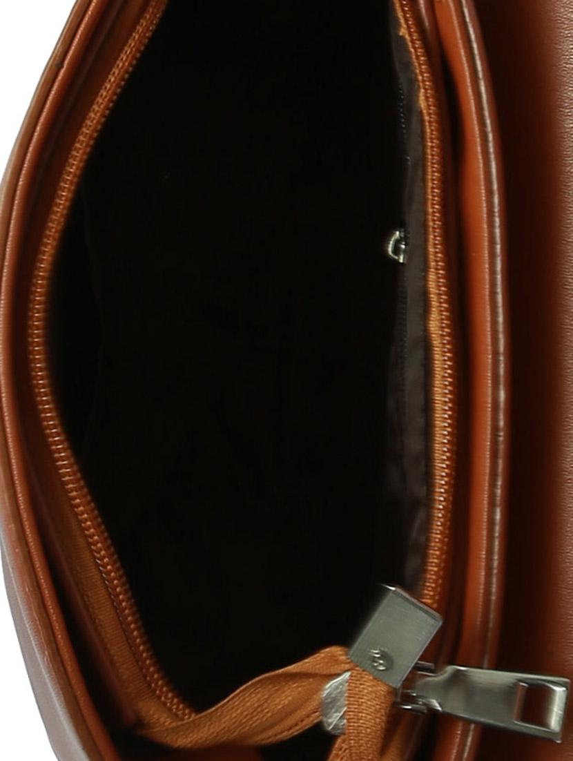 brown leatherette sling bag - 12883069 - Zoom Image - 3
