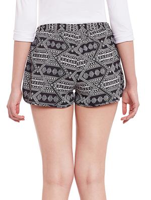 black crepe hot pants shorts - 12885890 - Standard Image - 3
