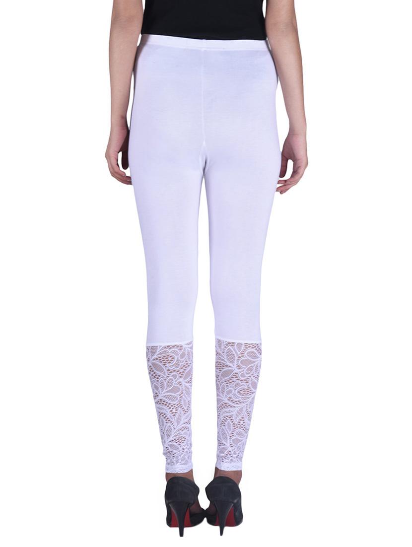 white viscose leggings - 12891383 - Zoom Image - 3
