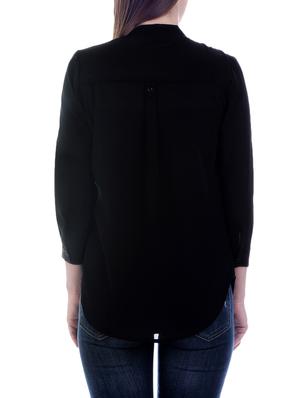 black poly georgette regular top - 12895087 - Standard Image - 3