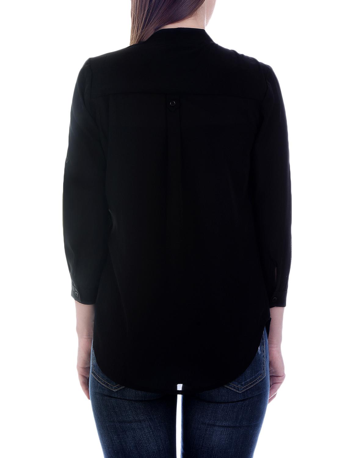 black poly georgette regular top - 12895087 - Zoom Image - 3