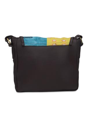 charcoal brown printed faux leather handbag - 1290616 - Standard Image - 3
