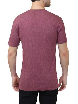 maroon melange t-shirt - 12907528 - Standard Image - 3