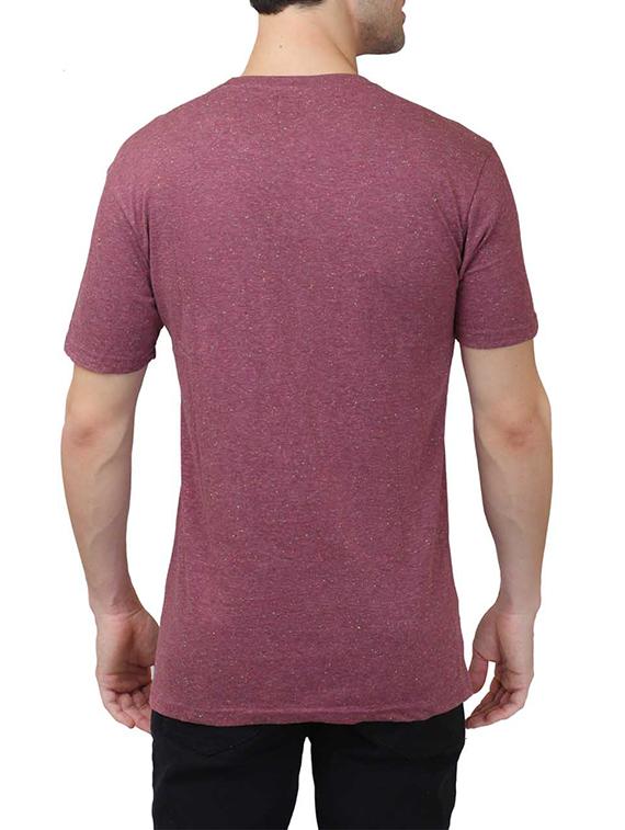 maroon melange t-shirt - 12907528 - Zoom Image - 3