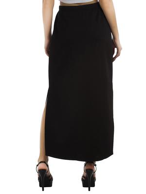 black polyester long skirts - 12908529 - Standard Image - 3