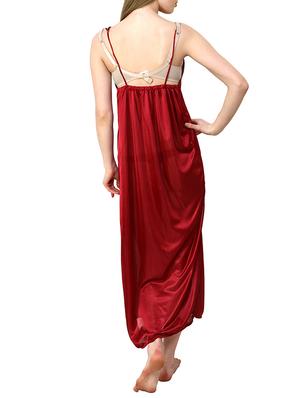 red satin gown set - 12909832 - Standard Image - 3