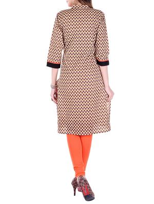 multi colored cotton straight kurta - 12912453 - Standard Image - 3