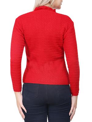 red woolen cardigan - 12919462 - Standard Image - 3